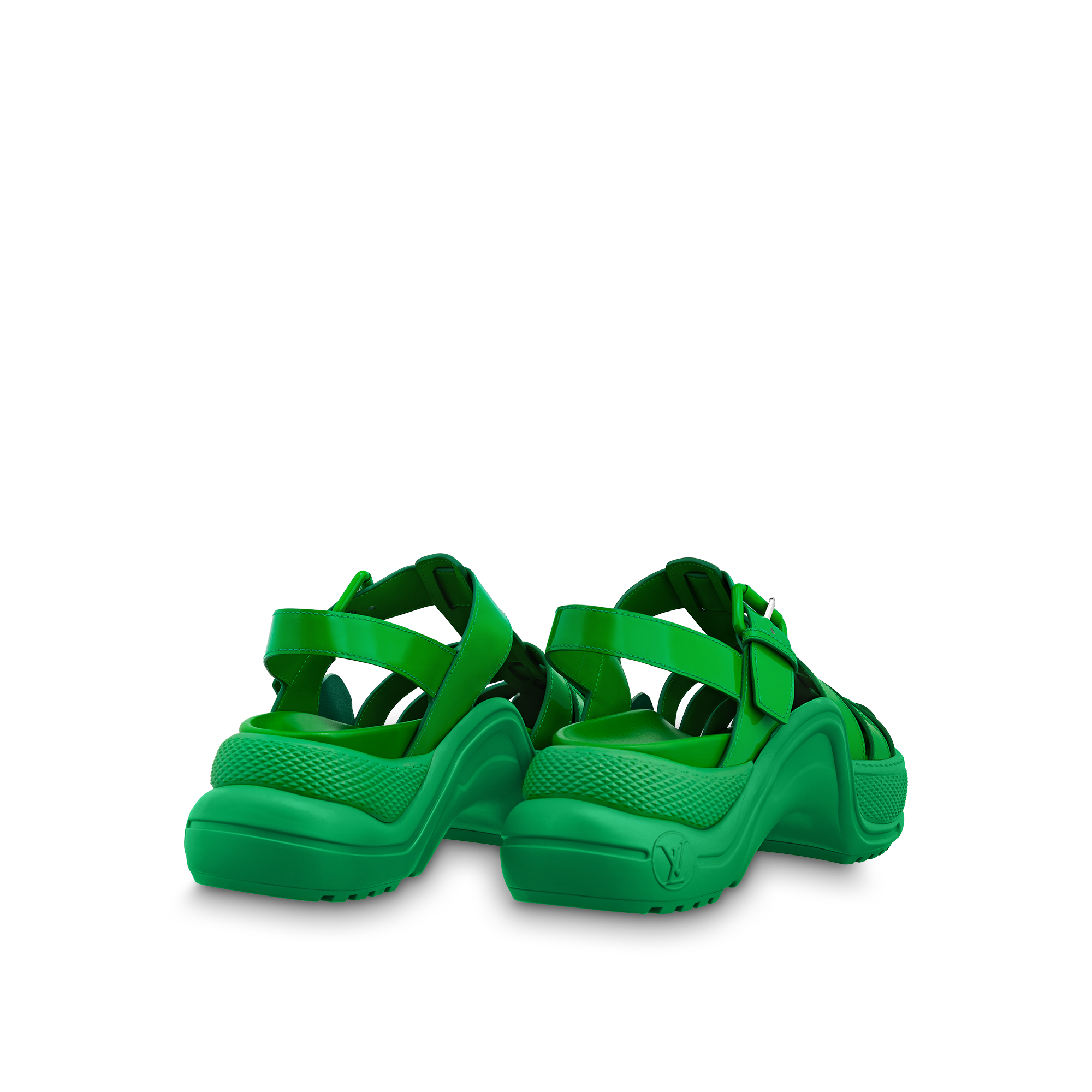 Louis vuitton best sale green sandals